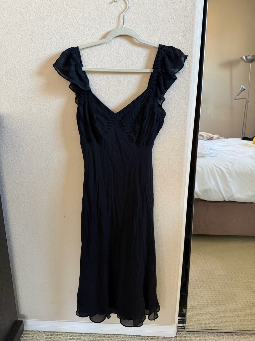 Vintage 2000’s Linea V-Neck Ruffle Sleeve Slip Dress